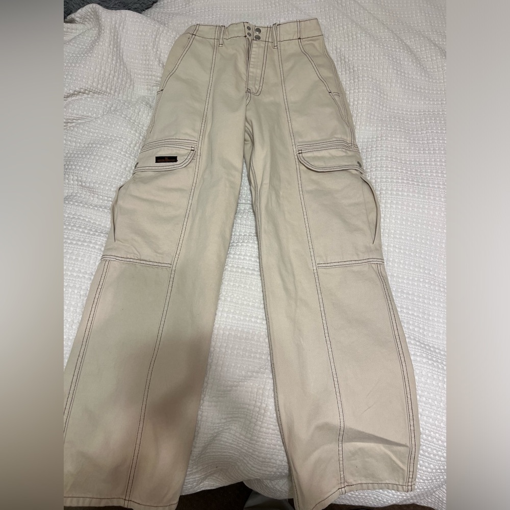 Urban Outfitters BDG High Rise Cargo Pants | Size: 27| Color: Ivory